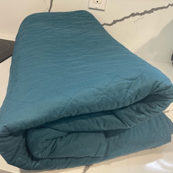 OPALHOUSE Jungalow Teal Design Colored Double Sided Quilted Blanket - Picture 12 of 14